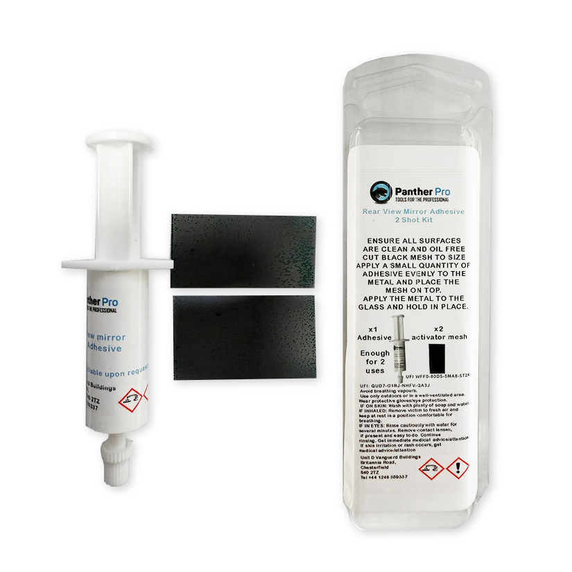 2 Shot Rear View Mirror Kit2ml Adhesive 2x Impregnated mesh