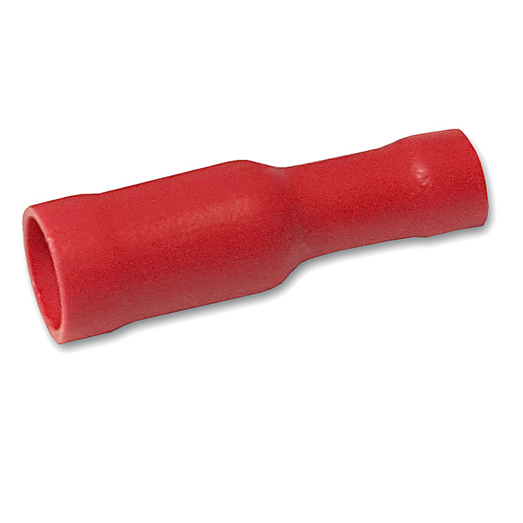 Red 4.0mm Female Bullet Terminals Pk100