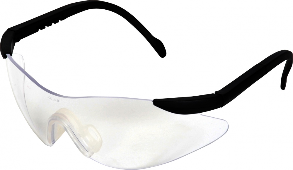Wrap-Around Safety Spectacles Clear 1pr EN166:2001 Low Impact / Scratch Resistant