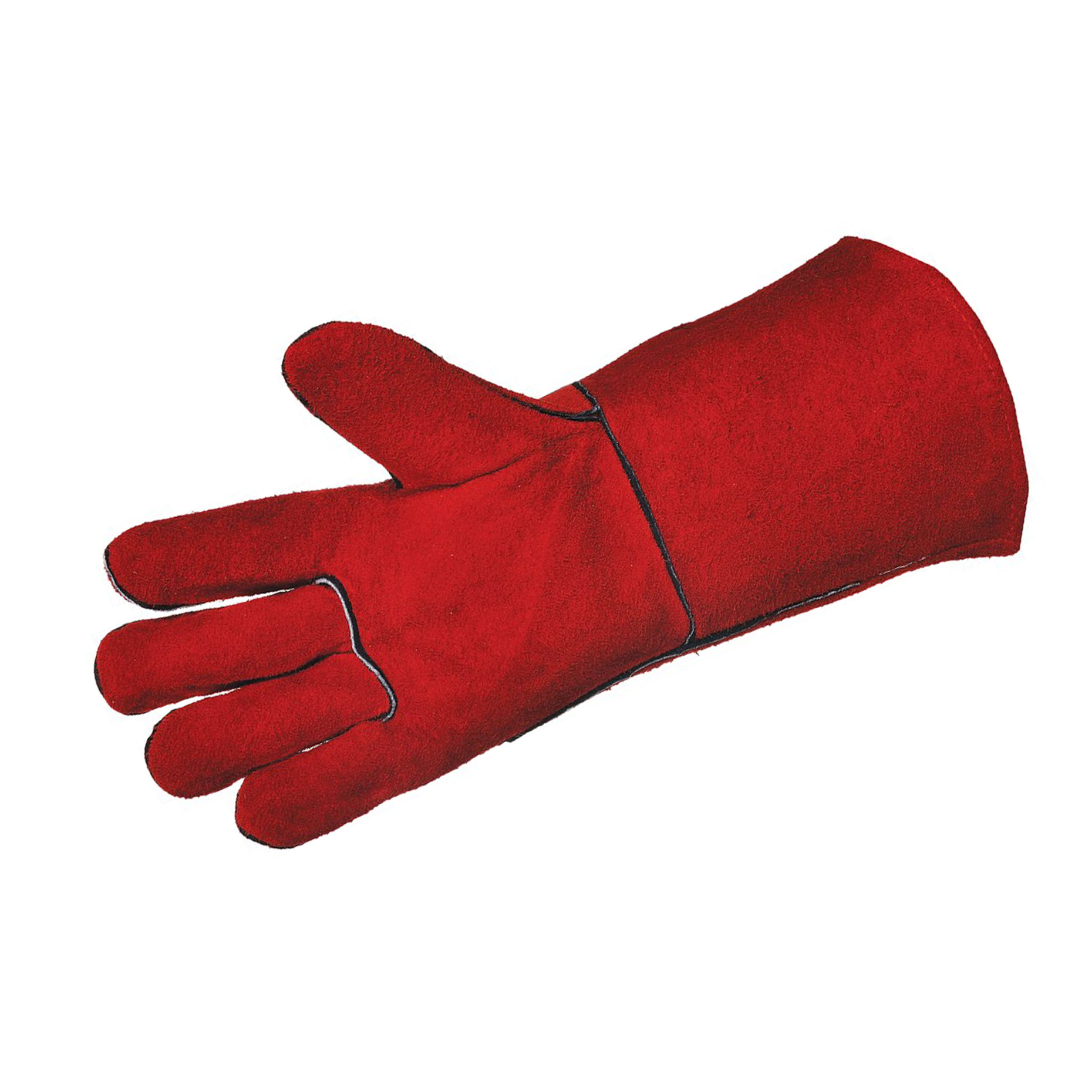 Red Welding Gauntlet One Size 1 Pr