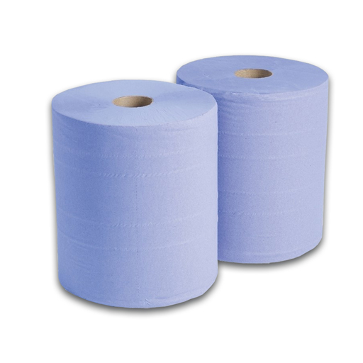 Jumbo Blue Paper 2 Ply270mm x 300M Pk2 900 sheets / Roll - 1800 sheets / Pack
