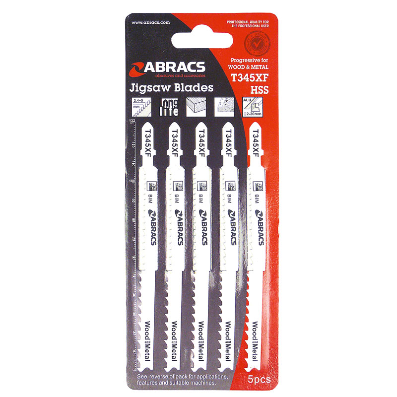 Jigsaw Blds T345XF Set 2-4.5mm T/Spc Pk52 to 4.5mm Tooth Spacing /