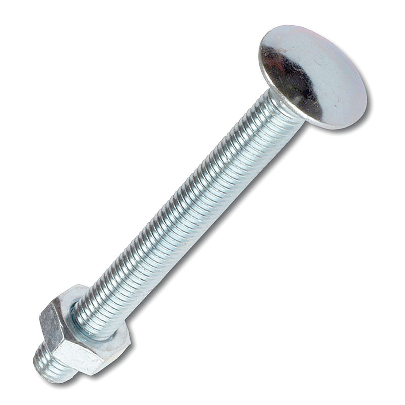 M6 x40 Coach Bolt and nut Pk100 M6 x 40 / Cup Square Hex