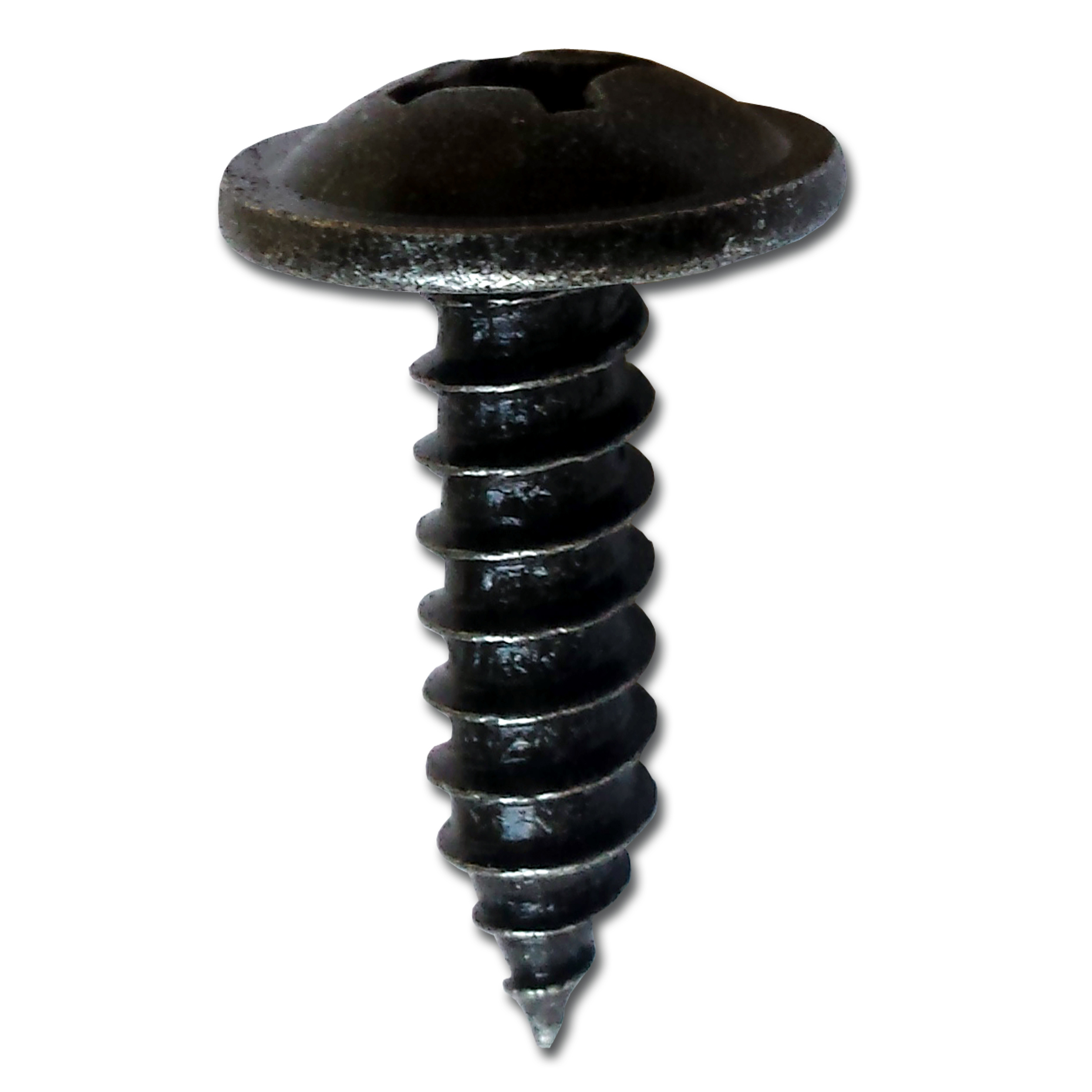 Body Screw Black Finish Pk50 25mm Thread Length x 6.3mm Thread