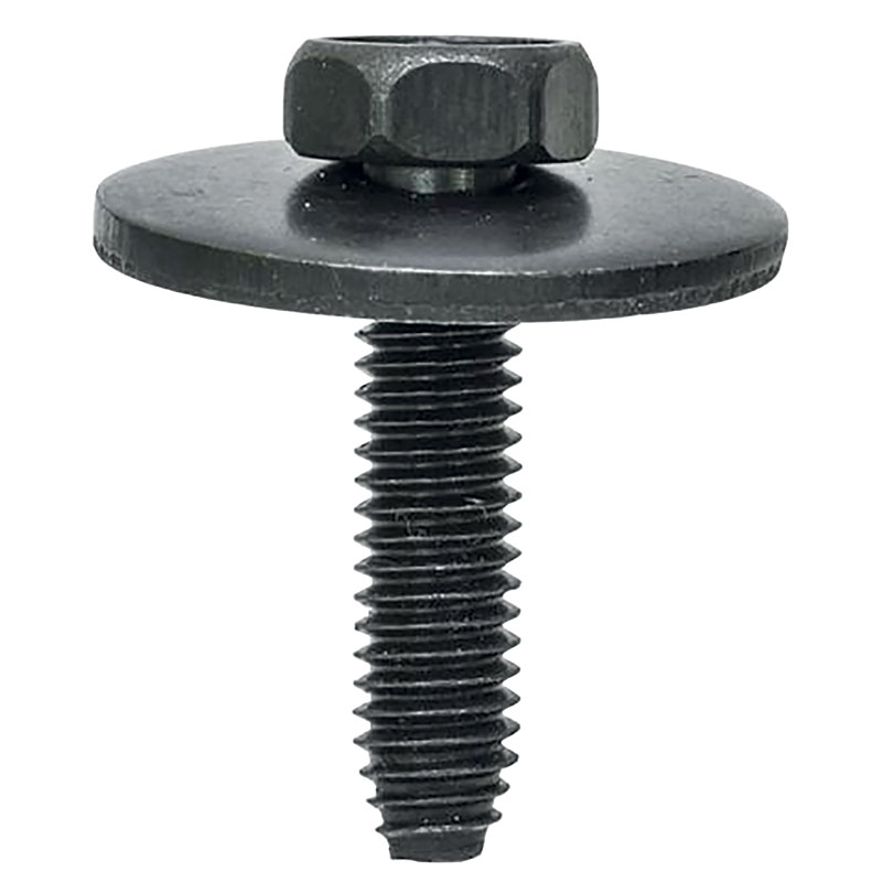 Black Hex Body Screw C/W Washer Pk20 M6 x 22mm