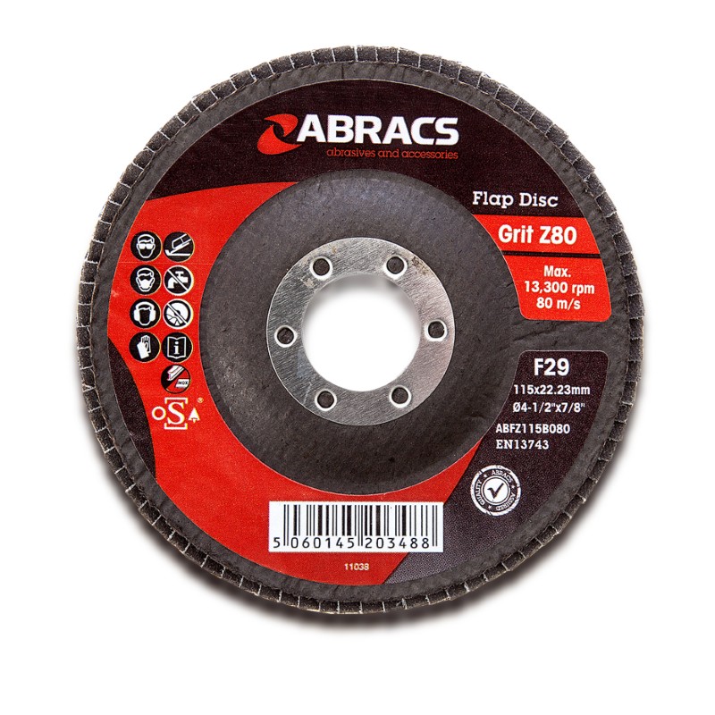 100mm x P60 Zirconium Flap Discs x4