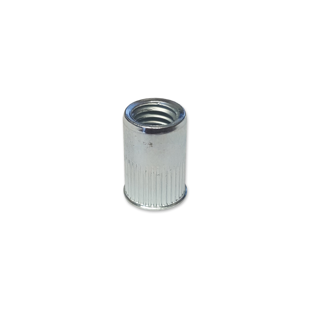 M8 Splined Threaded Insert Pk50Zinc Plated Steel