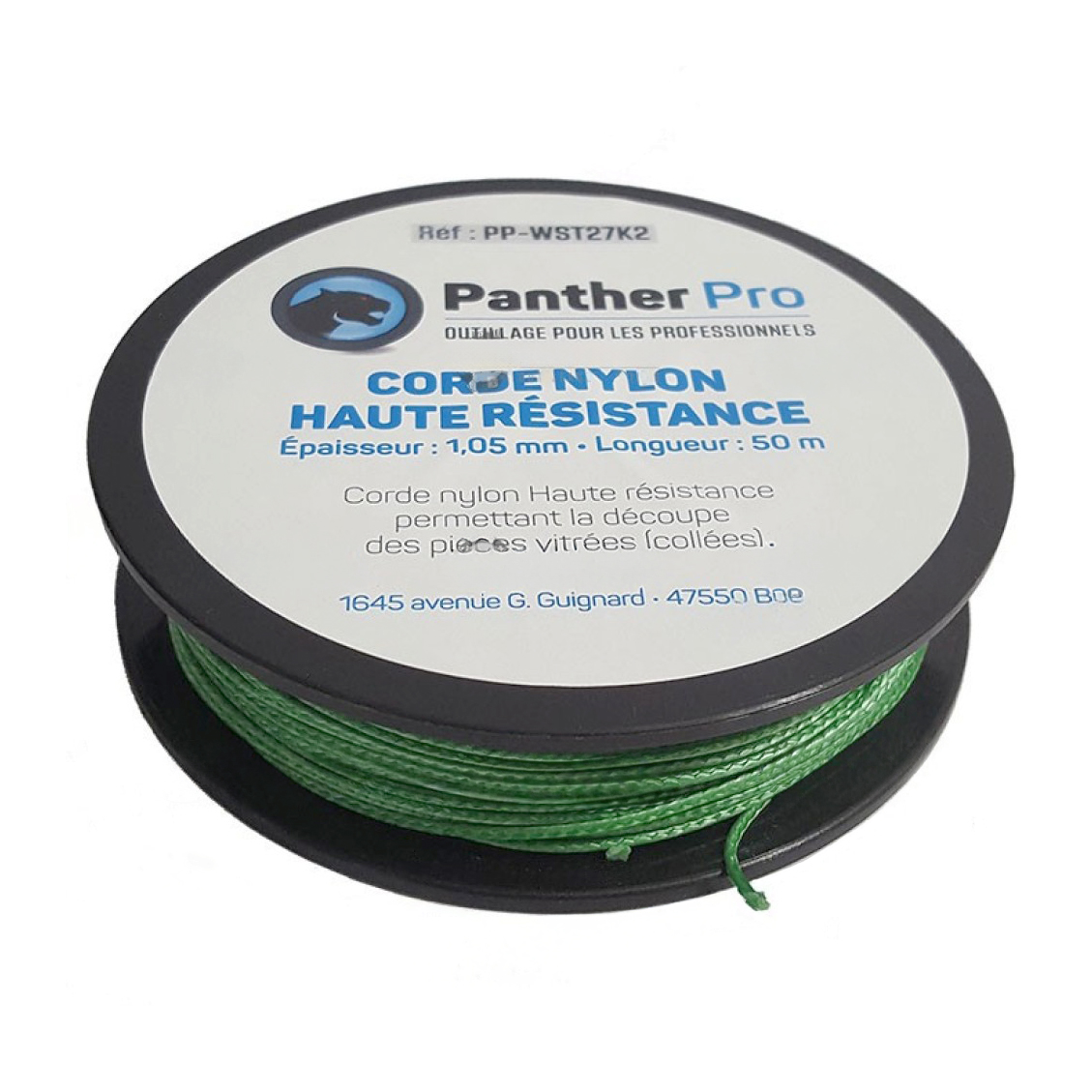 50M Roll of Windscreen Cut-Out Fibre CordGreen 50M x 1.05mm