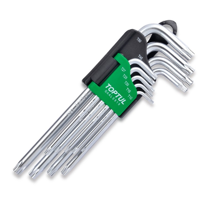 9 Pce Long Tamper Proof Star Key Set