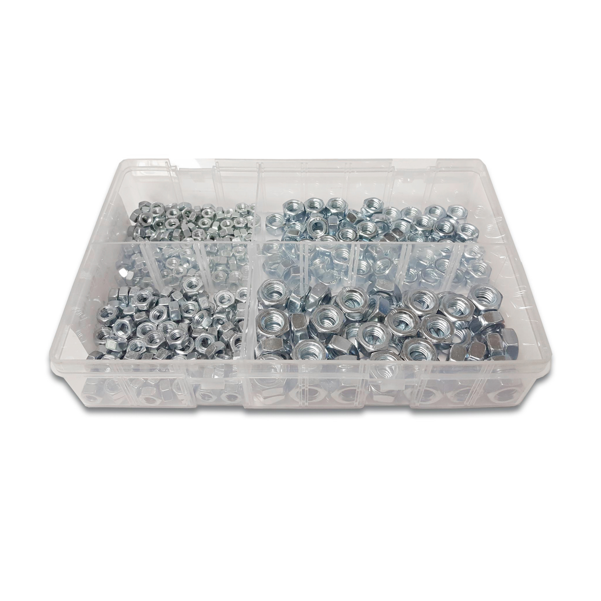 Asstd Plain Metric Steel Nuts Box370pc