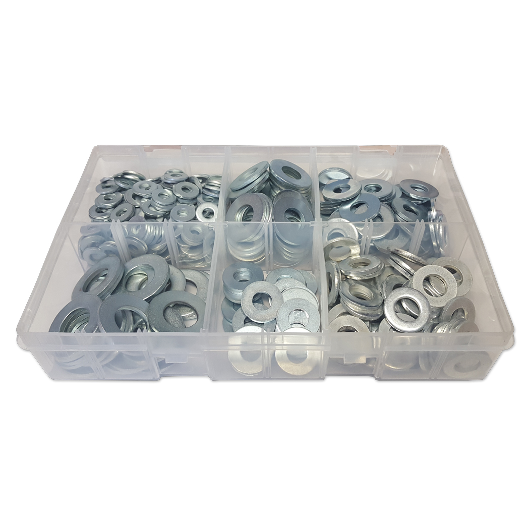 Assorted Form C Flat Washers Box495pcM6 to M16