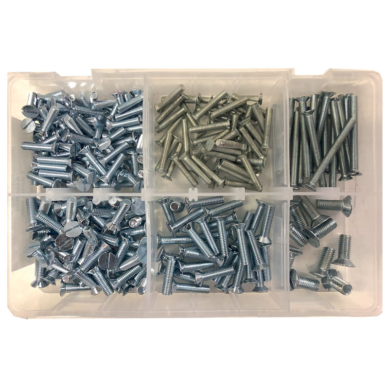 Asstd C/Sunk Metric MC Screws Box250pc
