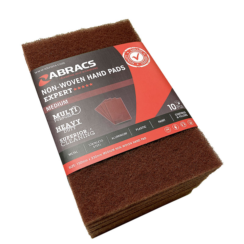 Non-Woven Hand Pad - Brown/Coarse Pk10