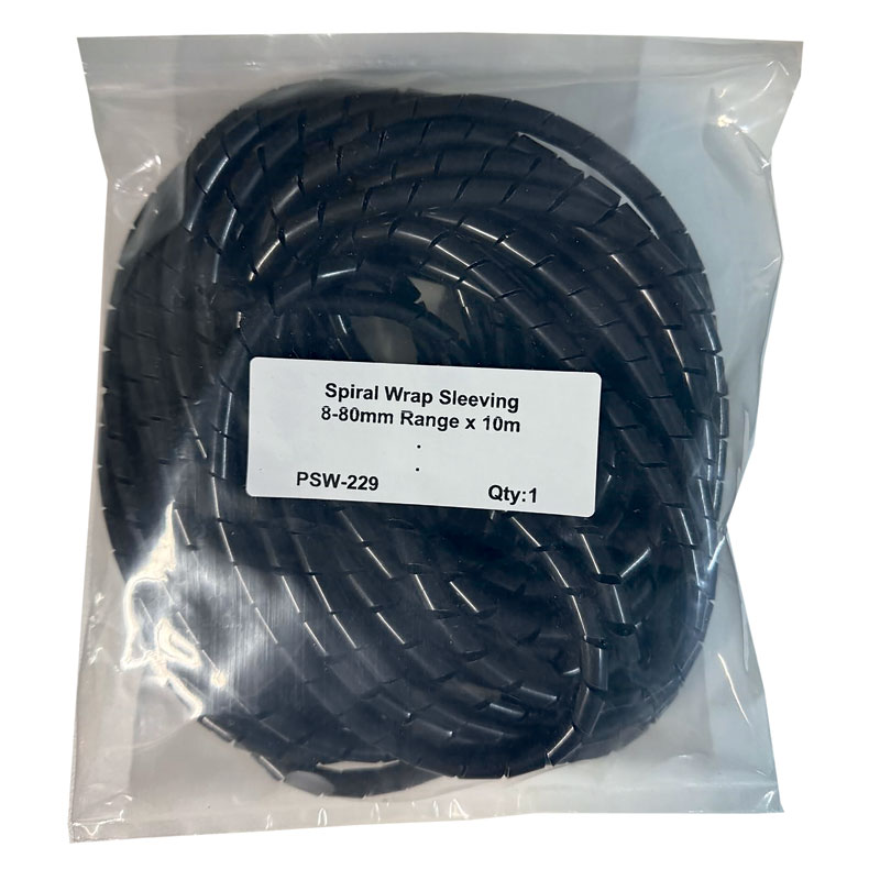 Spiral Wrap Sleeving 8-80mm Range x10MBand Width 11mm Bundling Range 8mm to 80mm
