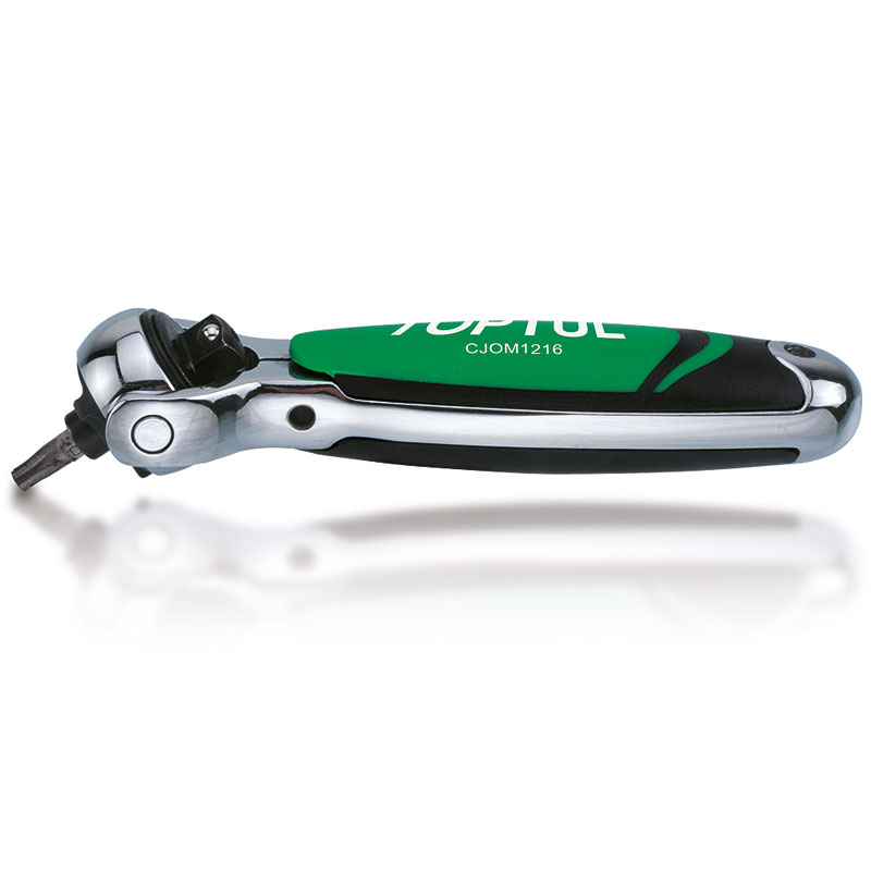 72 Teeth Stubby Swivel-Head Ratchet with Bit Driver.