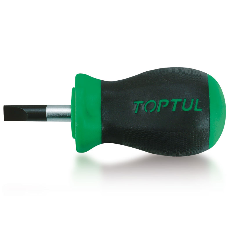 4.0 x 25mm Stubby Slotted Anti-Slip S/Driv