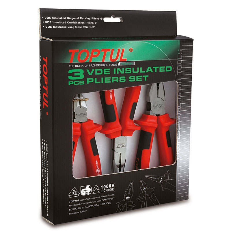 3 Pce VDE Insulated Plier Set