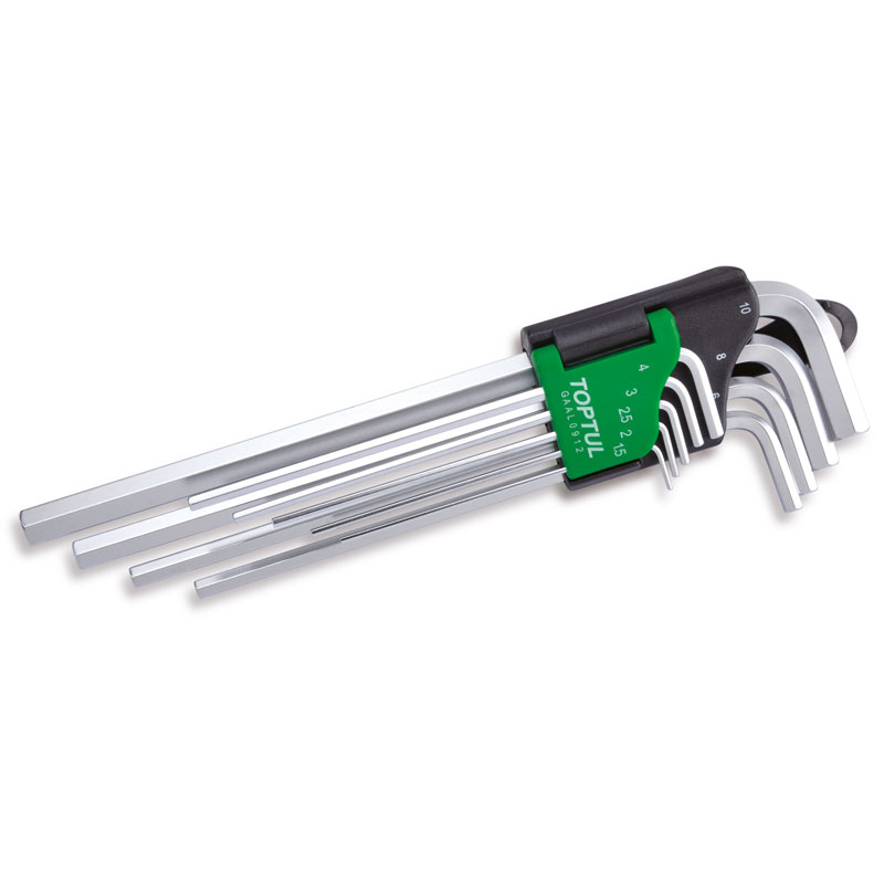 9 Pce Extra Long Hex Key Wrench Set