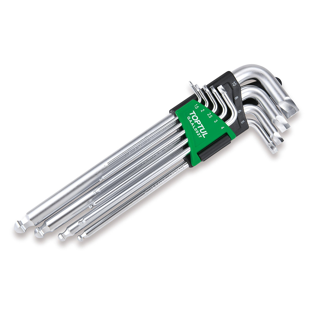 9Pce Extra Long Ball End Hex Extractor Set 1.5 2 2.5 3 4 5 6 8 10mm