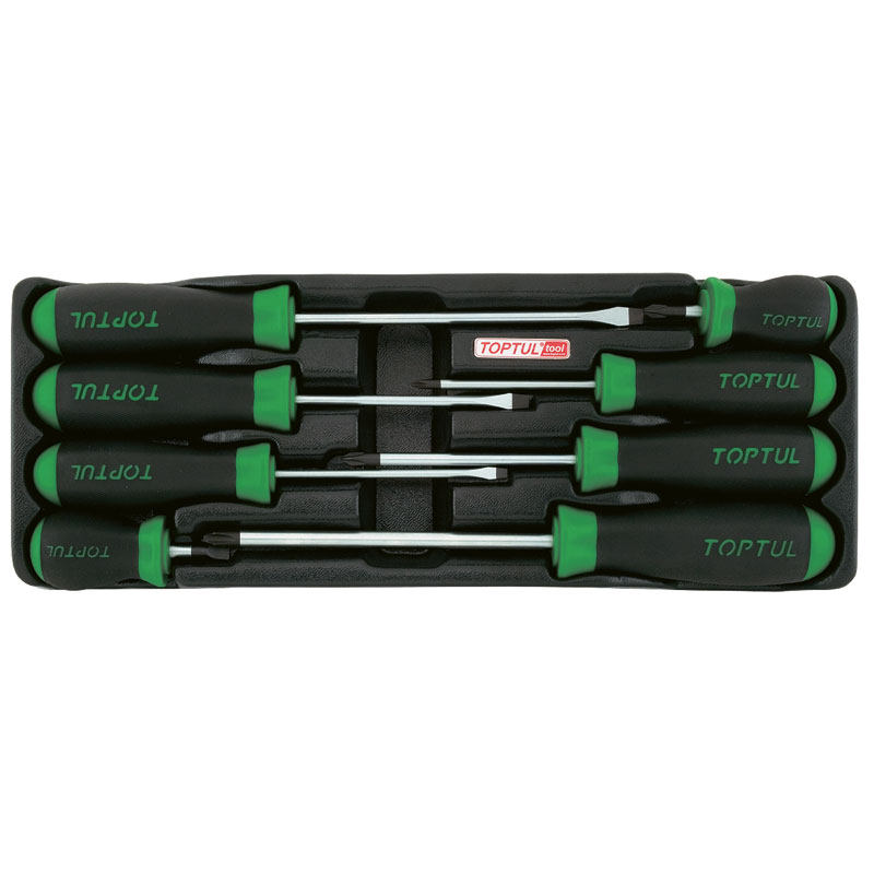 8 Pce Slotted/Phillips Screwdriver Set Modular Tray Type A