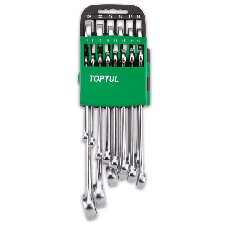 14 Pcs AAEX Hi-Performance Wrench SetSatin Chrome / Composite Holder