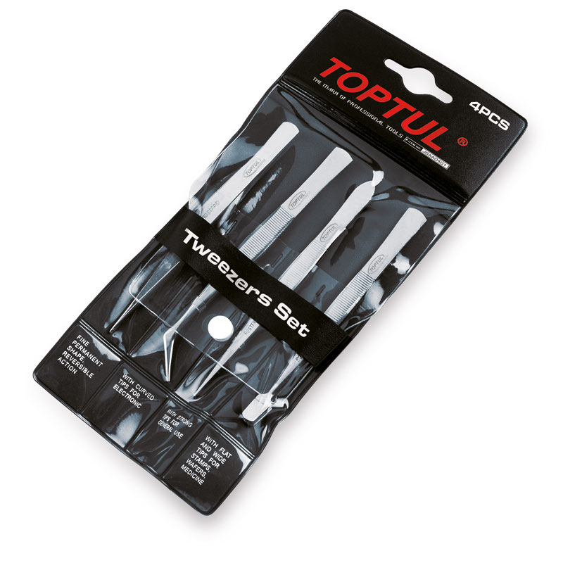 4 Piece Tweezer Set
